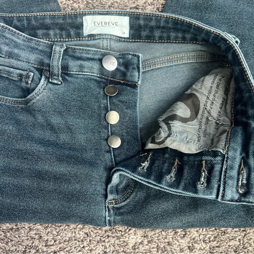 Evereve High Rise Blue Denim Jeans